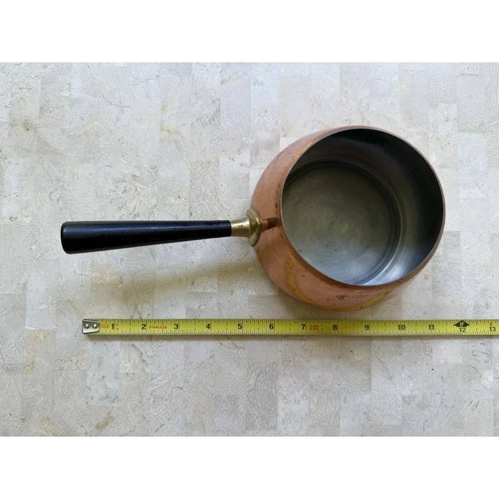 Vintage Solid Copper Pot Sauce Fondue In Japan